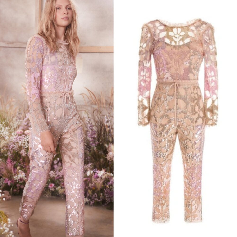 Needle & Thread Tiled Sequin Jumpsuit 10
